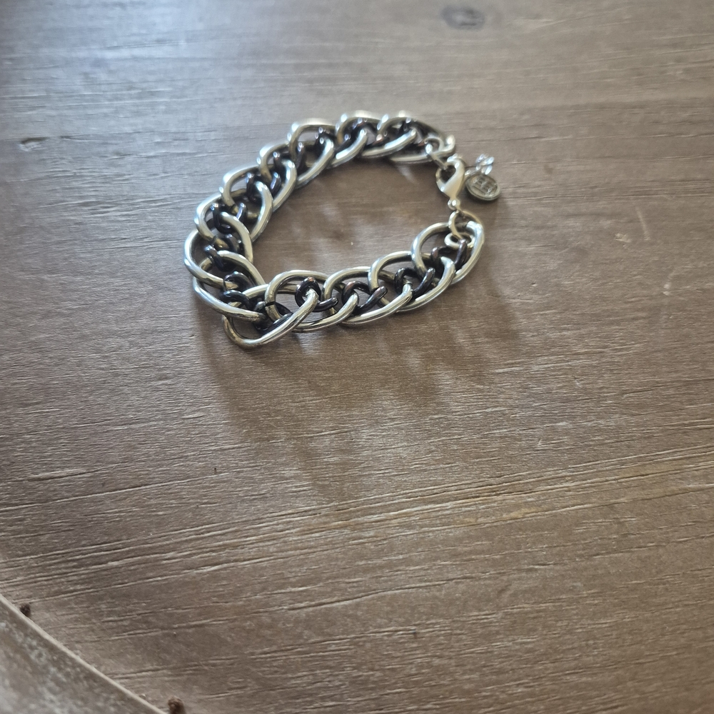 Dana Buchman Silver and‎ Black Chain Bracelet